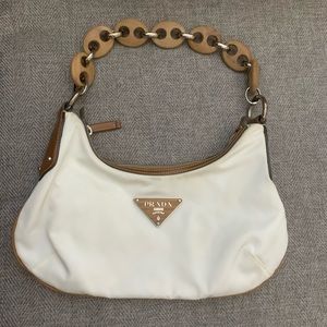 Prada Tessuto Wood Handbag